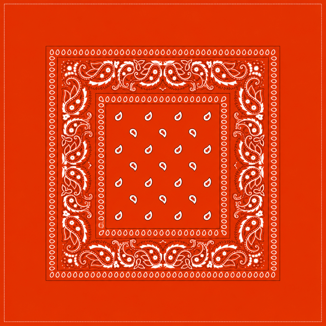 Personalized 100% Cotton Paisley Bandana – Custom Full Color DTF Printed Bandana (22" x 22")