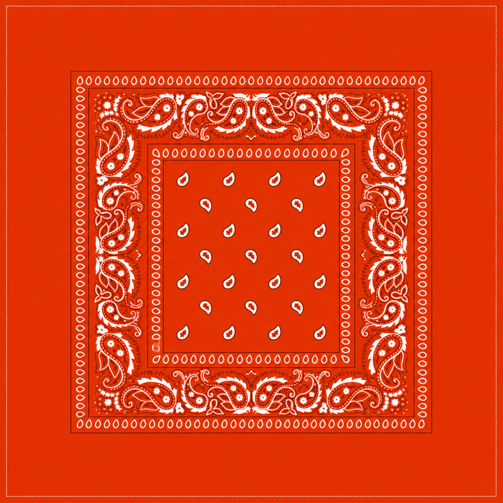 Personalized 100% Cotton Paisley Bandana – Custom Full Color DTF Printed Bandana (22" x 22")