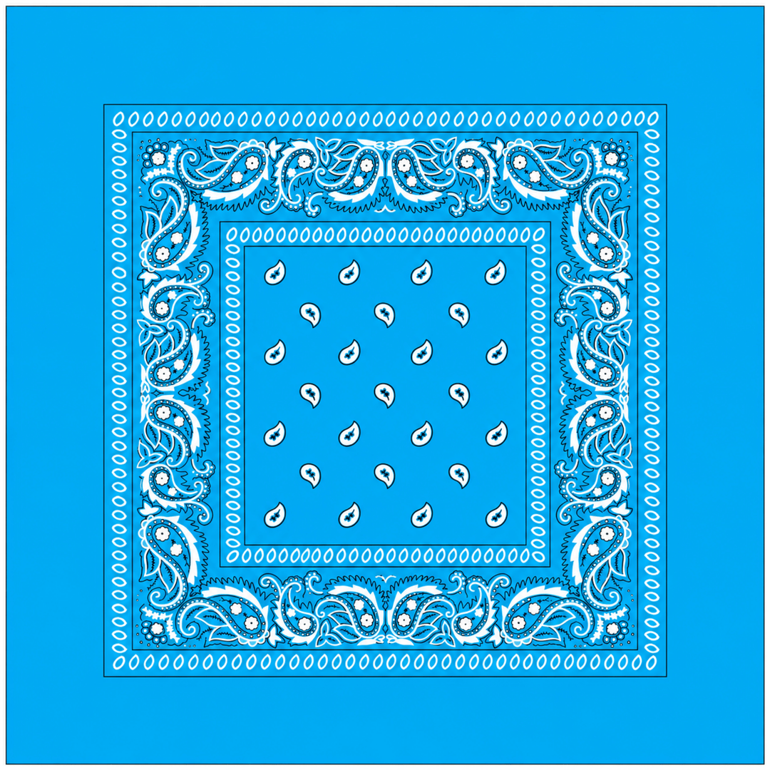 Personalized 100% Cotton Paisley Bandana – Custom Full Color DTF Printed Bandana (22" x 22")