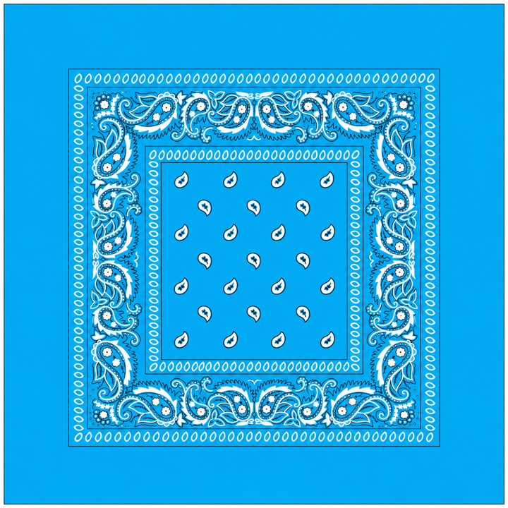 Personalized 100% Cotton Paisley Bandana – Custom Full Color DTF Printed Bandana (22" x 22")