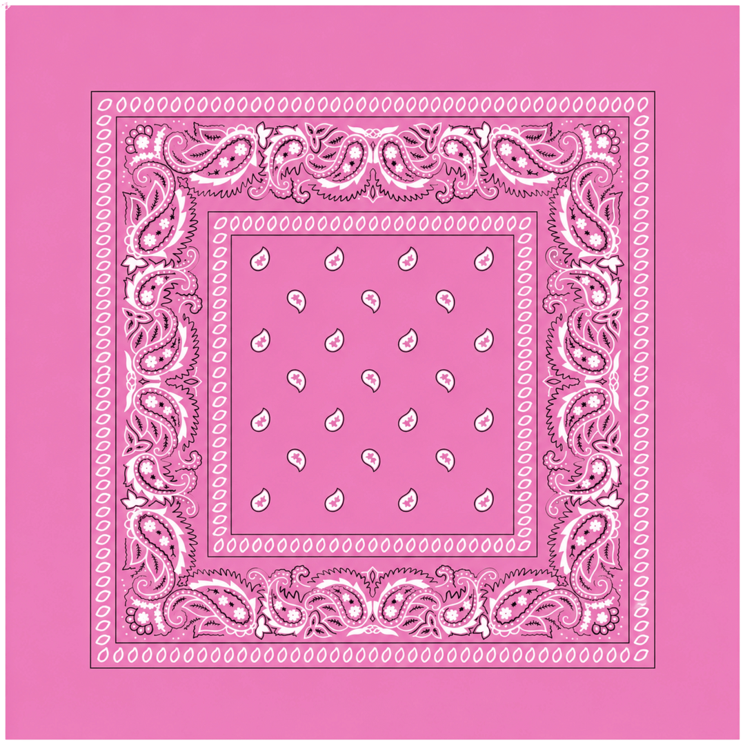 Personalized 100% Cotton Paisley Bandana – Custom Full Color DTF Printed Bandana (22" x 22")
