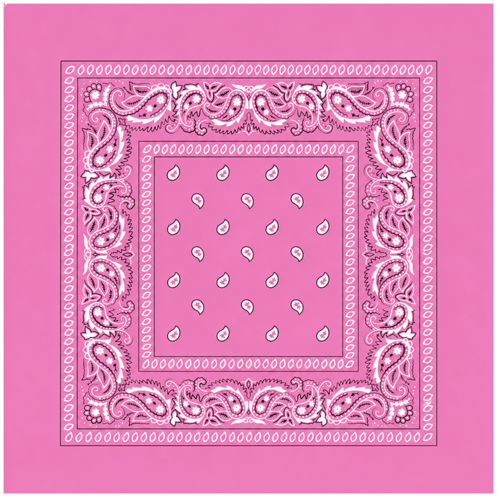 Personalized 100% Cotton Paisley Bandana – Custom Full Color DTF Printed Bandana (22" x 22")