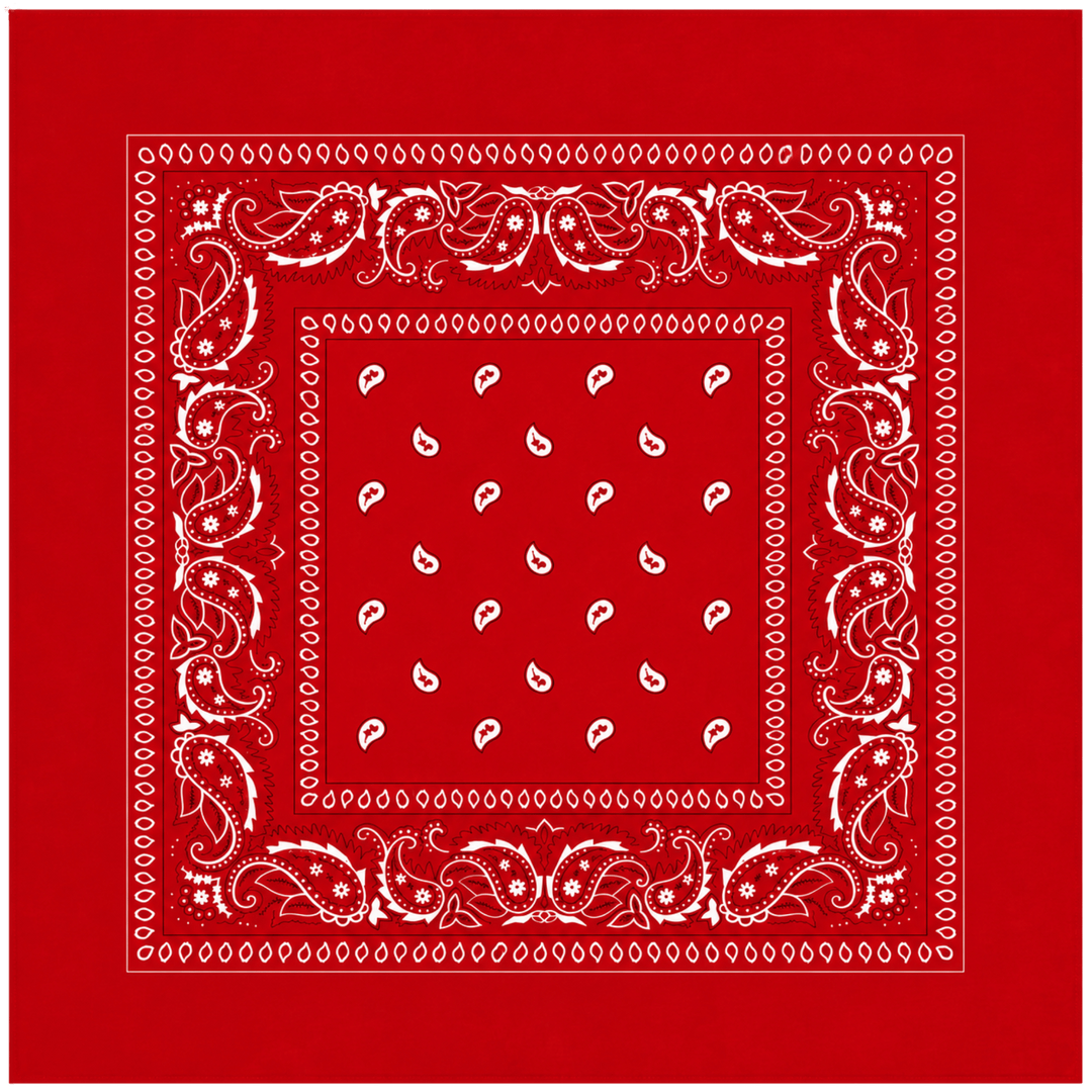 Personalized 100% Cotton Paisley Bandana – Custom Full Color DTF Printed Bandana (22" x 22")