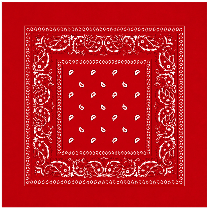 Personalized 100% Cotton Paisley Bandana – Custom Full Color DTF Printed Bandana (22" x 22")