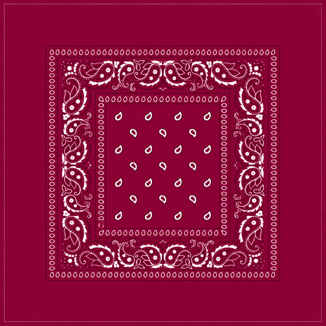 Personalized 100% Cotton Paisley Bandana – Custom Full Color DTF Printed Bandana (22" x 22")