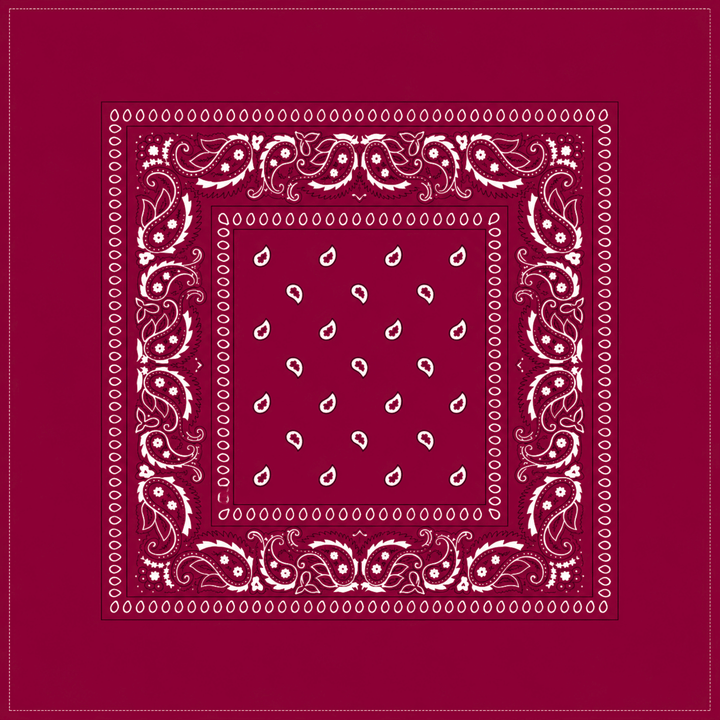 Personalized 100% Cotton Paisley Bandana – Custom Full Color DTF Printed Bandana (22" x 22")