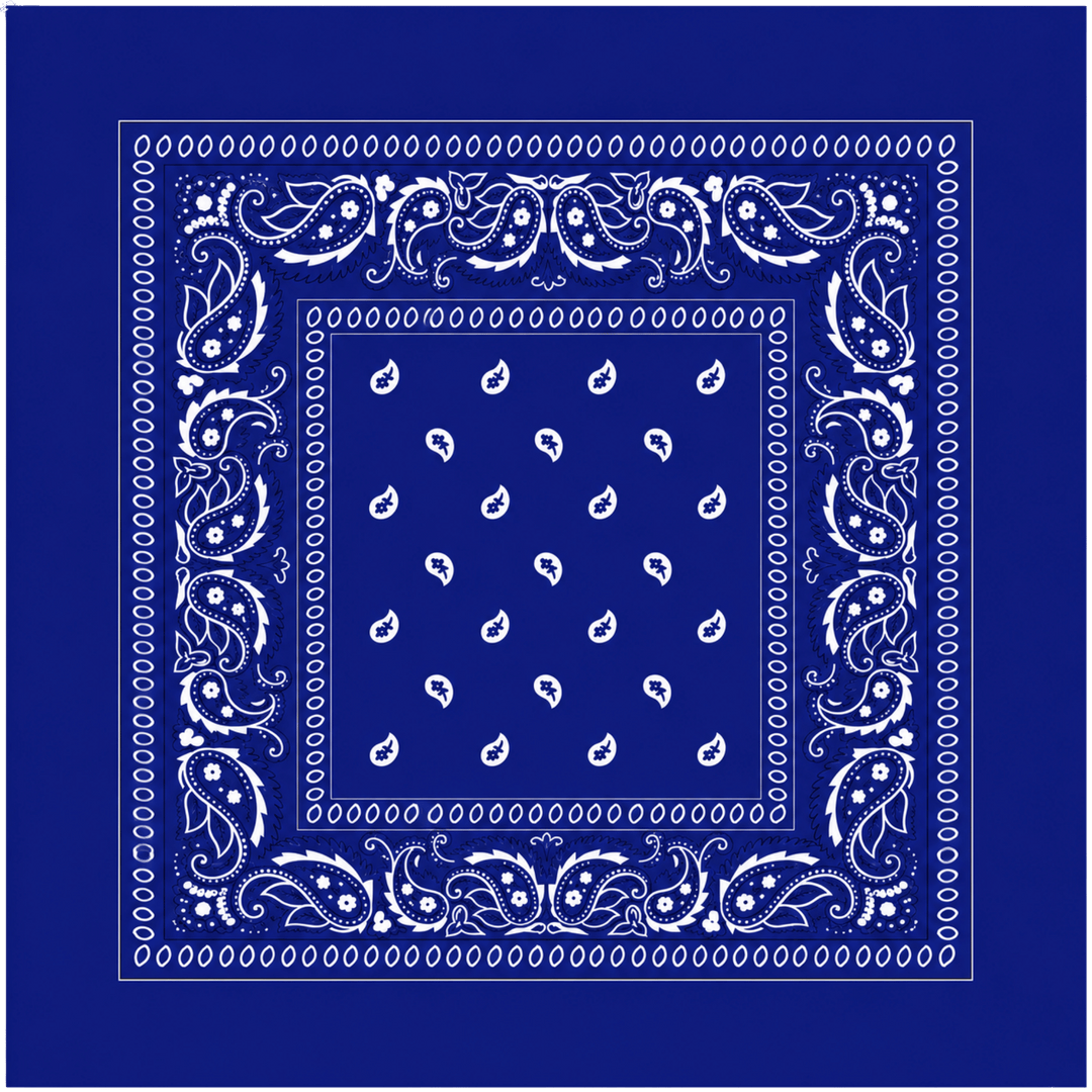 Personalized 100% Cotton Paisley Bandana – Custom Full Color DTF Printed Bandana (22" x 22")