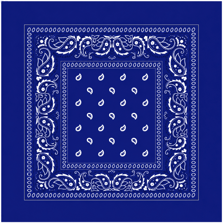 Personalized 100% Cotton Paisley Bandana – Custom Full Color DTF Printed Bandana (22" x 22")