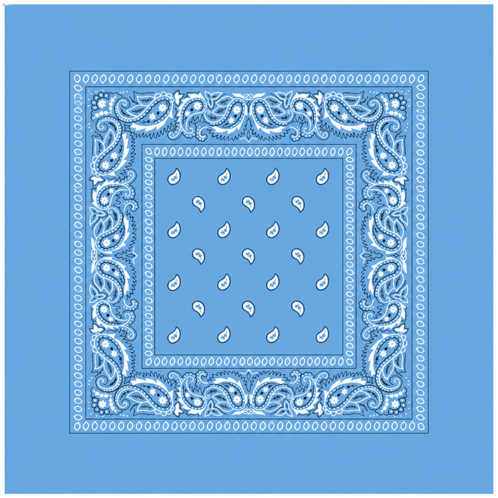 Personalized 100% Cotton Paisley Bandana – Custom Full Color DTF Printed Bandana (22" x 22")