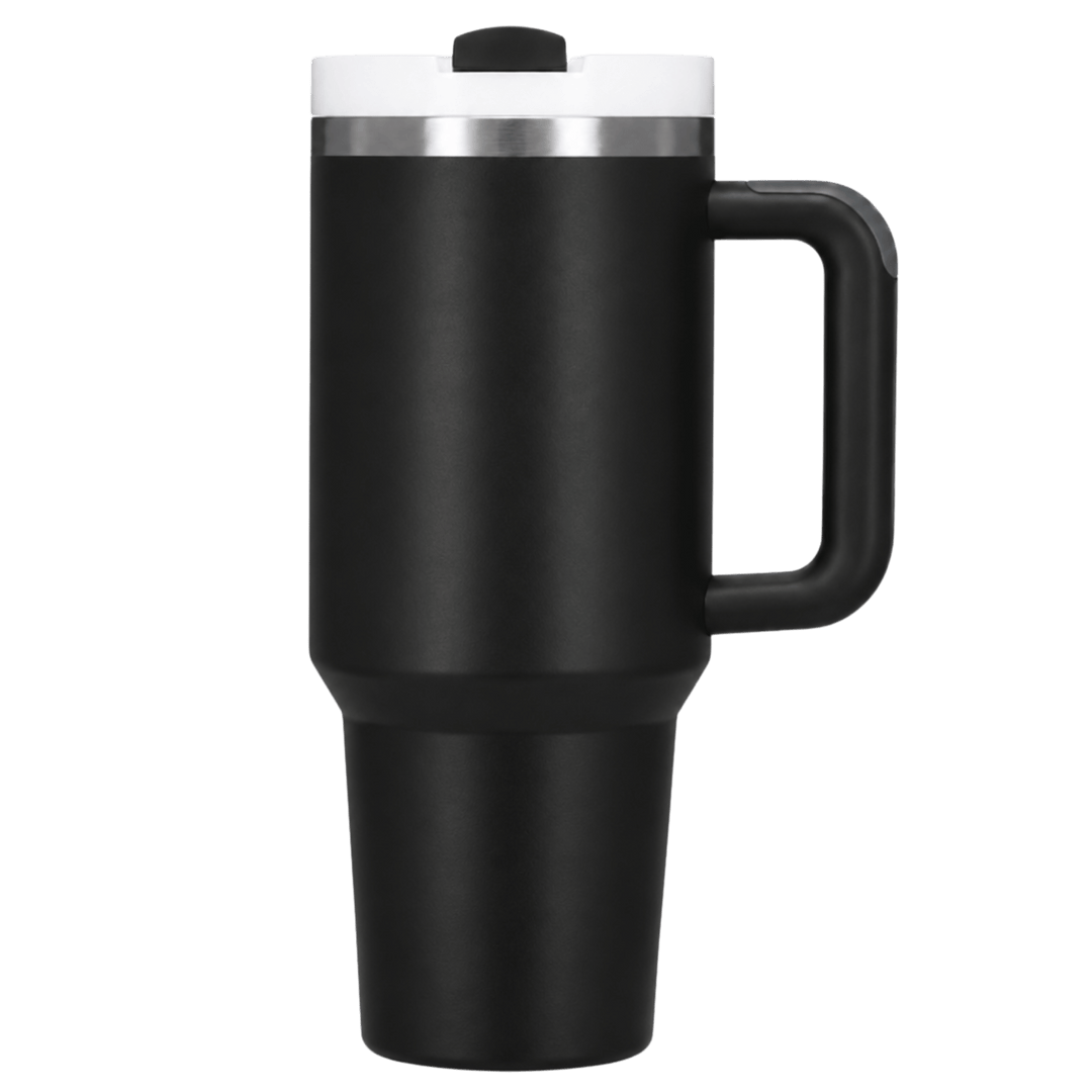 Personalized Laser Engraved 40 oz Stainless Steel Tumbler with Handle