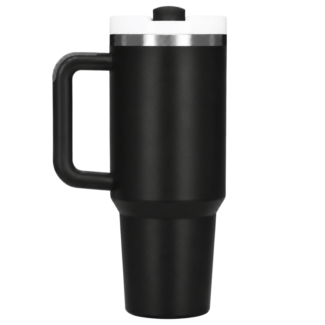Personalized Laser Engraved 40 oz Stainless Steel Tumbler with Handle