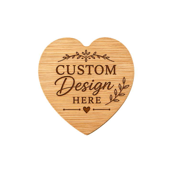 Personalized Bamboo Magnetic Bottle Opener – Heart, Round &amp; Square | Custom Laser Engraved
