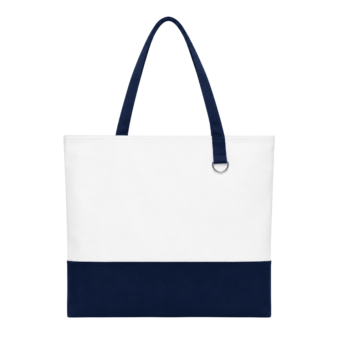 Personalized Embroidered Canvas Tote Bag with Zipper - Custom Name, Initials &amp; Monogram