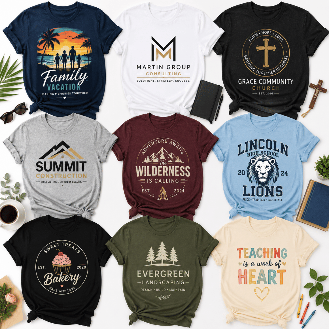 Custom Full Color Unisex DTF T-Shirt | Upload Your Logo, Photo or Design