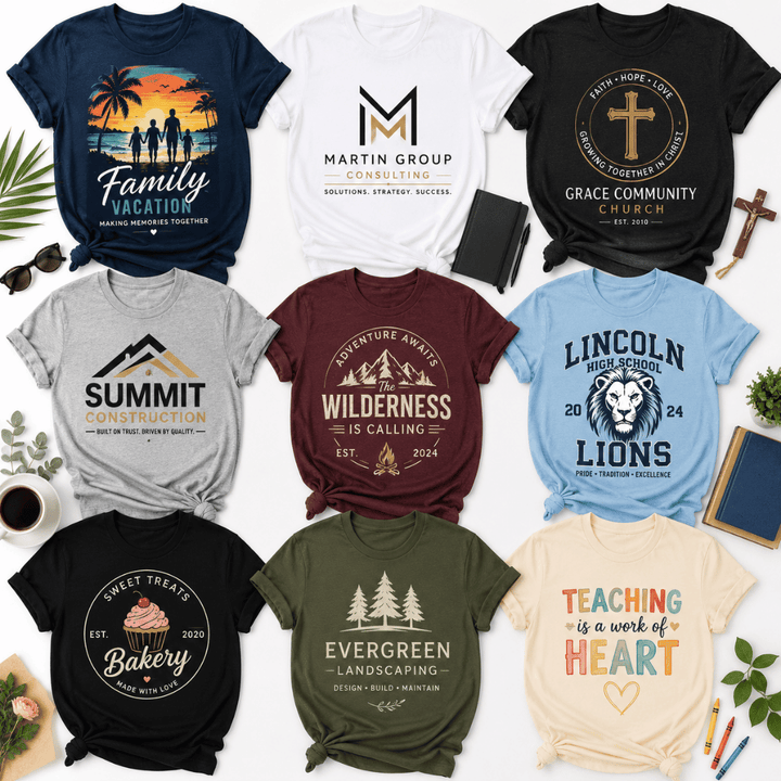 Custom Full Color Unisex DTF T-Shirt | Upload Your Logo, Photo or Design