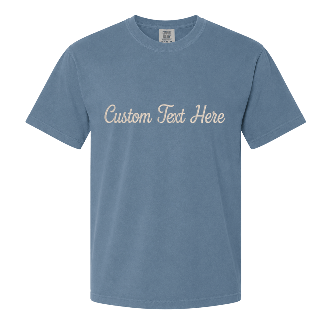 Comfort Colors 1717 Heavyweight Personalized Embroidered Unisex T-Shirt