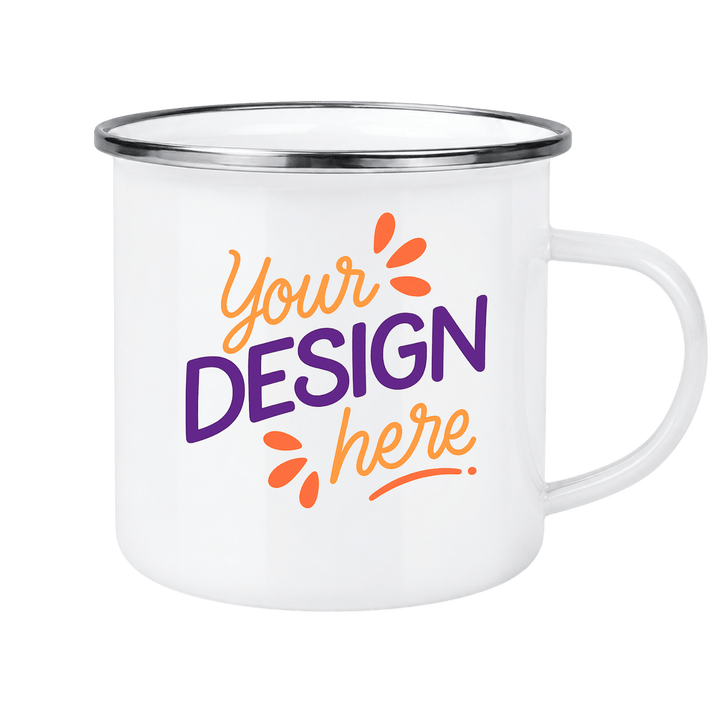 Custom Full Color Print | 12 oz Enamel Camping Mug