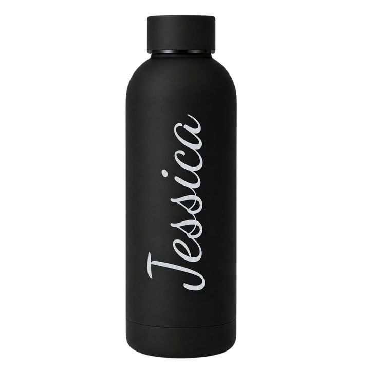 Custom Laser Engraved Water Bottle | Personalized Name, Logo &amp; Monogram | 17 oz Stainless Steel Insulated Flask