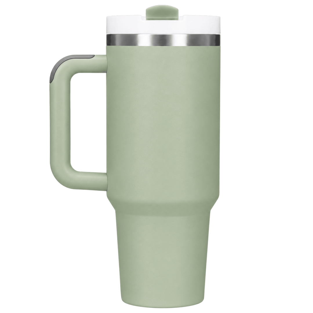 Personalized Laser Engraved 40 oz Stainless Steel Tumbler with Handle