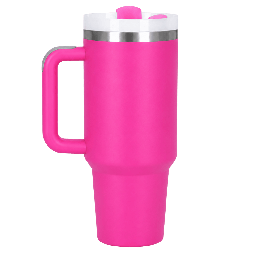 Personalized Laser Engraved 40 oz Stainless Steel Tumbler with Handle