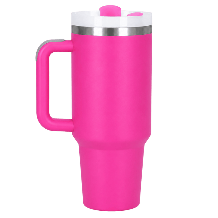 Personalized Laser Engraved 40 oz Stainless Steel Tumbler with Handle