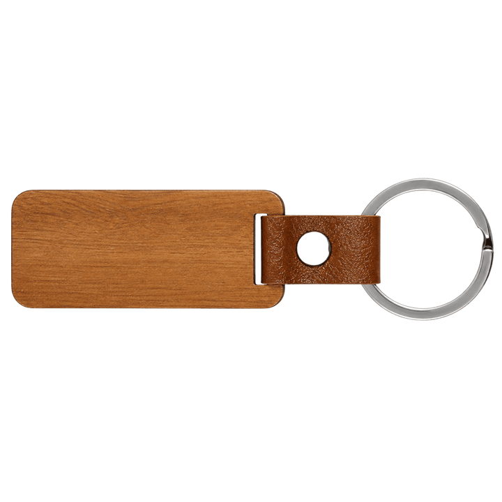 Personalized Wooden &amp; Leather Keychains | Custom Laser Engraved