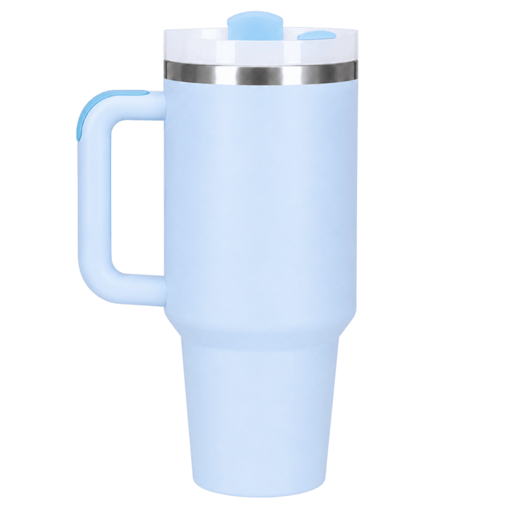 Personalized Laser Engraved 40 oz Stainless Steel Tumbler with Handle