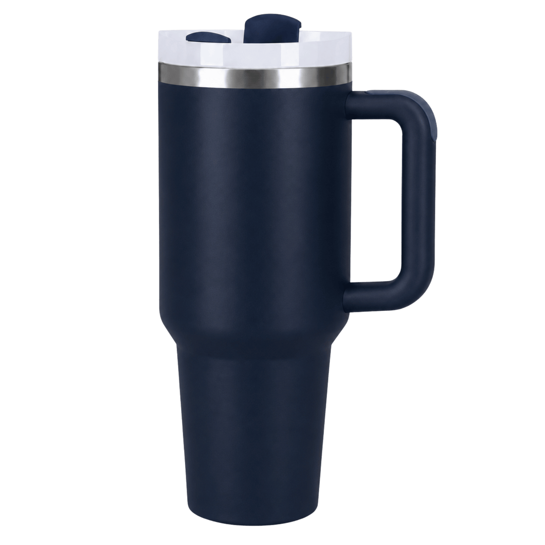 Personalized Laser Engraved 40 oz Stainless Steel Tumbler with Handle