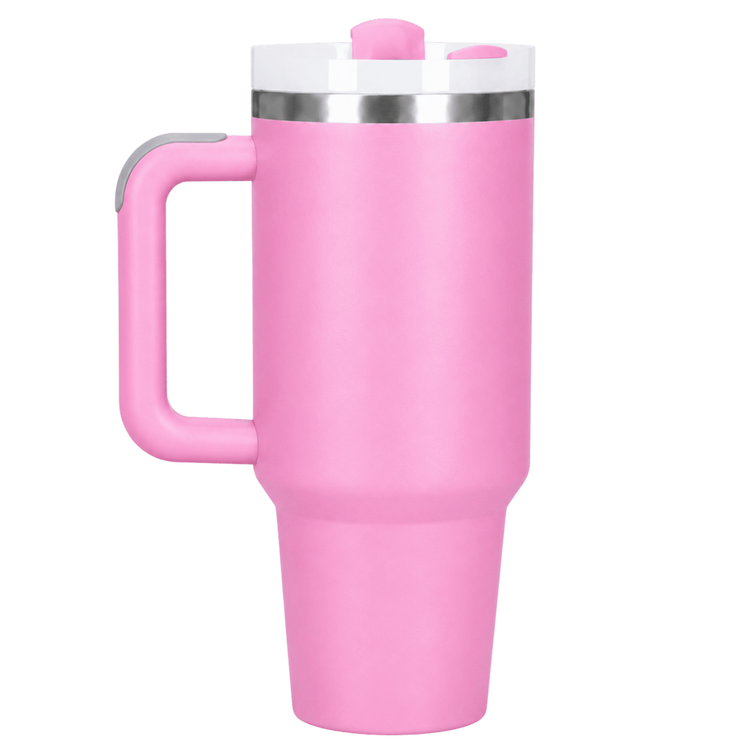 Personalized Laser Engraved 40 oz Stainless Steel Tumbler with Handle