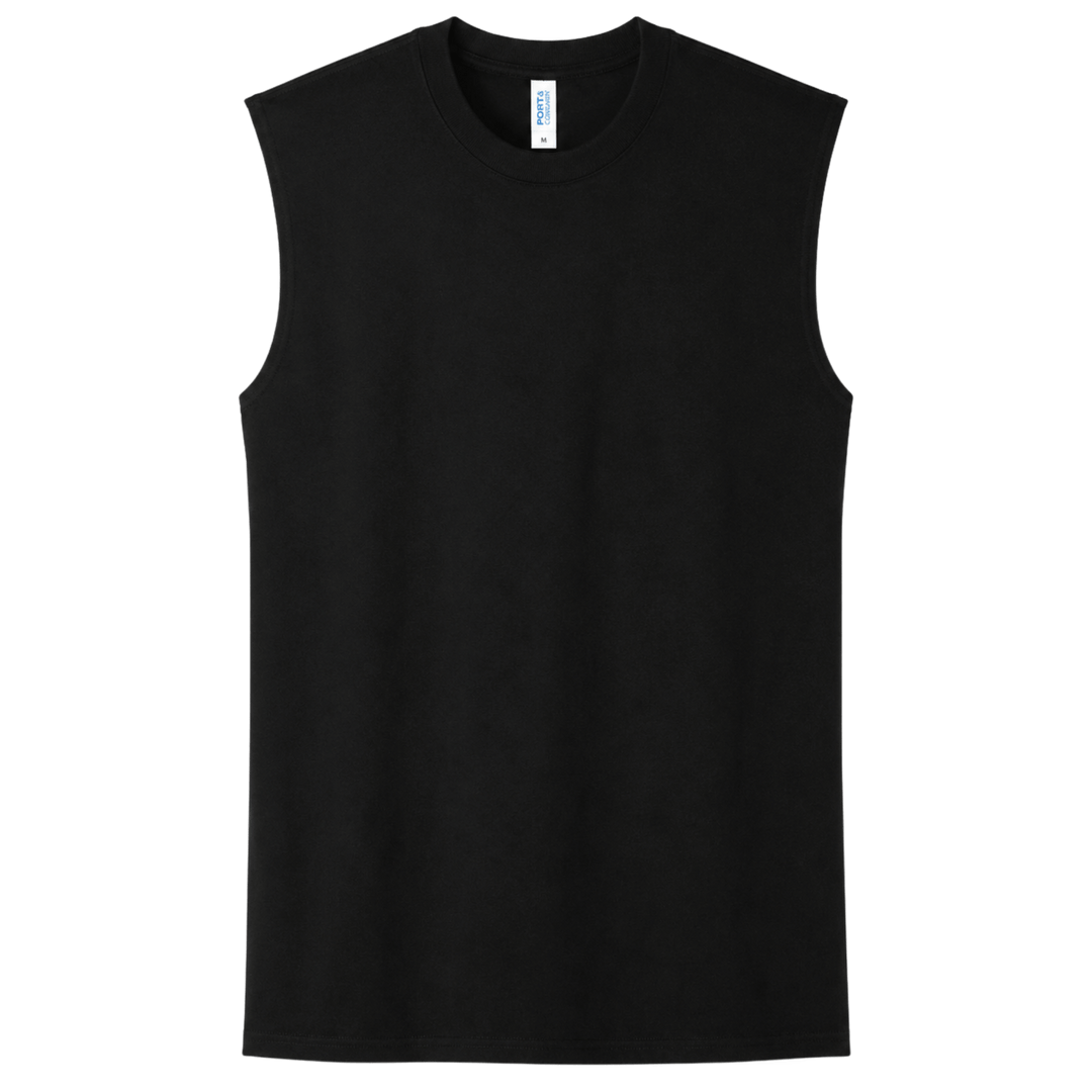 Personalized Port &amp; Co. Core Cotton Sleeveless Tee – Custom Full Color DTF Printed Tank