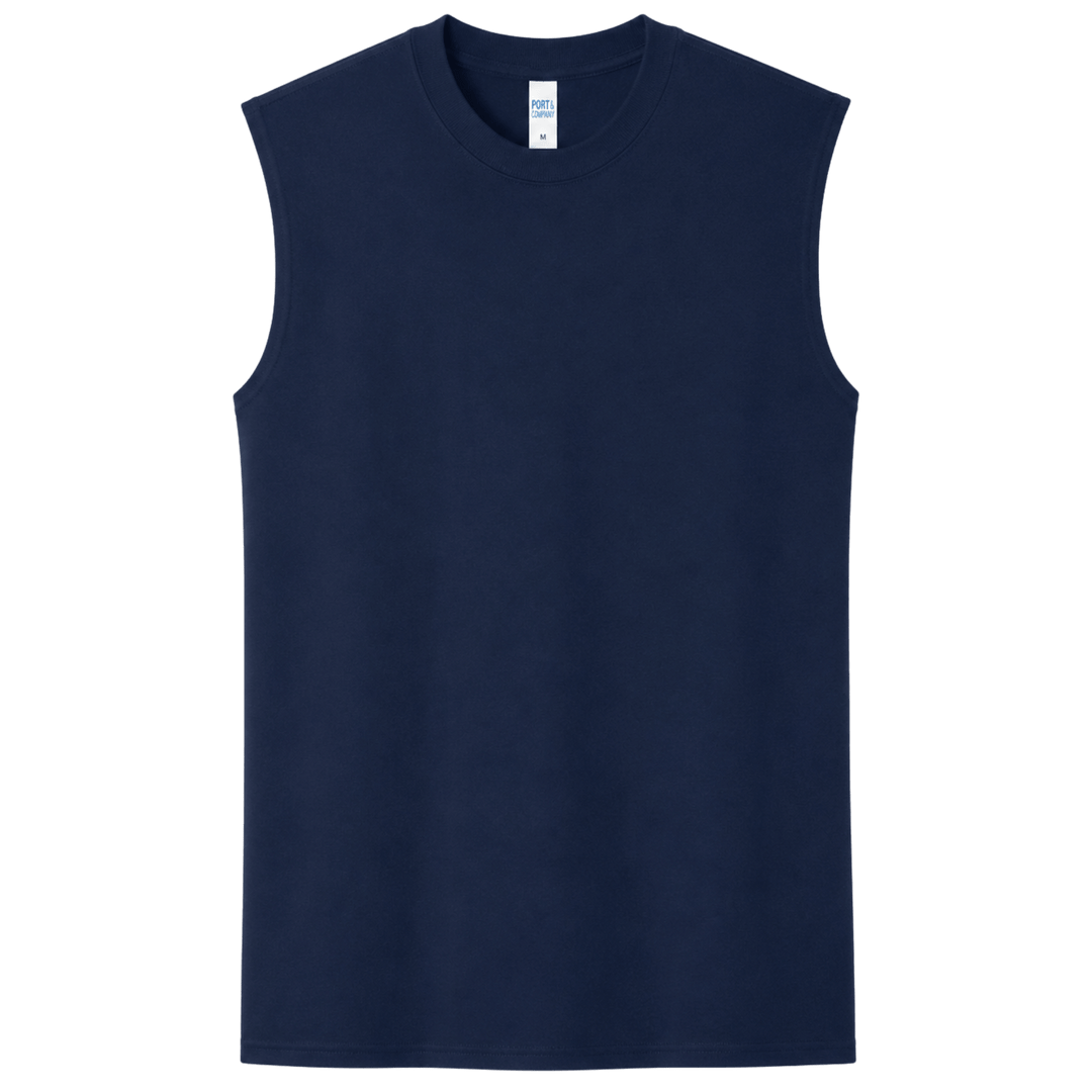 Personalized Port &amp; Co. Core Cotton Sleeveless Tee – Custom Full Color DTF Printed Tank