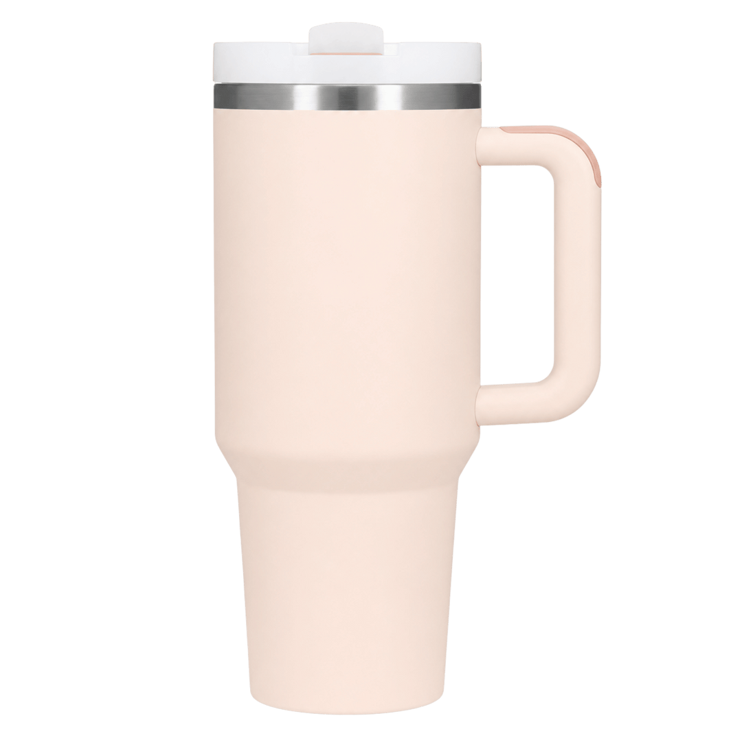 Personalized Laser Engraved 40 oz Stainless Steel Tumbler with Handle