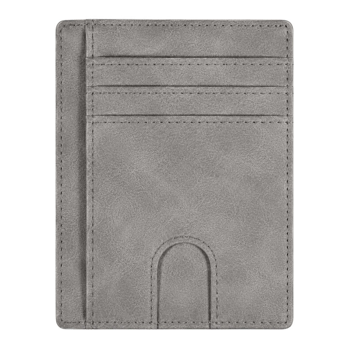 Personalized RFID Minimalist Wallet For Men | Custom Laser Engraved Leatherette Card Holder