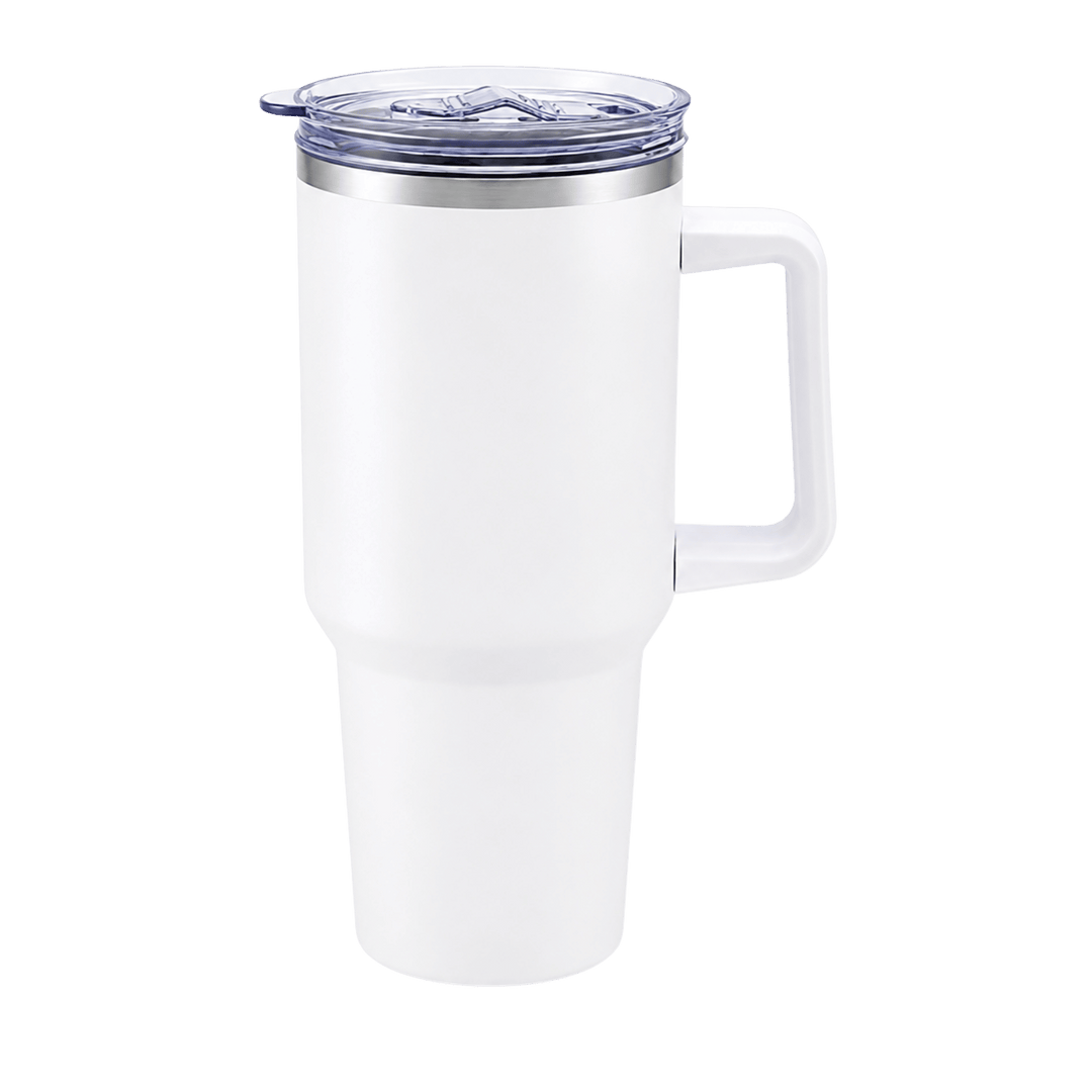 Custom Full Color Print | 40 oz Stainless Steel Tumbler with Handle
