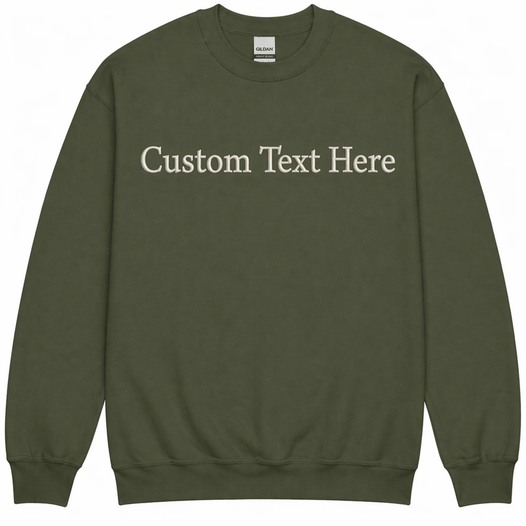 Personalized Embroidered Unisex Sweatshirt | Name, Initials or Custom Text