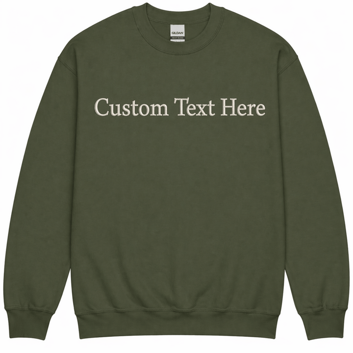 Personalized Embroidered Unisex Sweatshirt | Name, Initials or Custom Text