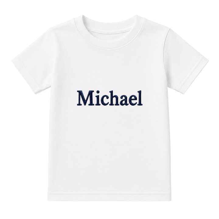 Personalized Unisex Toddler Heavy Cotton T-Shirt – Custom Embroidered Text, Name, and Initials