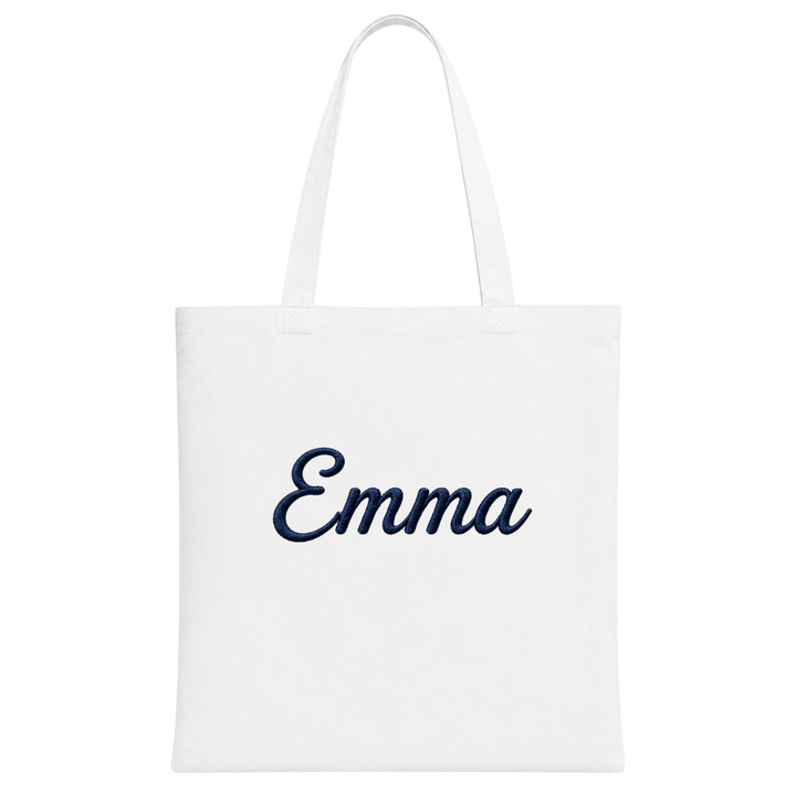 Personalized Embroidered Cotton Tote Bag – Custom Name, Initials &amp; Monogram