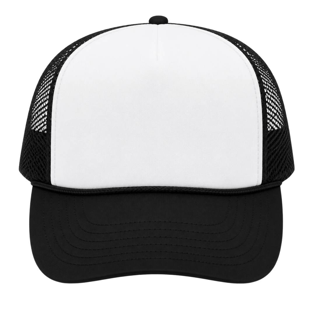 Personalized OTTO CAP 5-Panel Mid Profile Mesh Back Trucker Hat – Custom Full Color DTF Printed Snapback Hat
