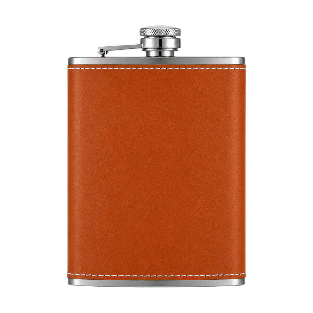 Personalized Laser Engraved Stainless Steel Whiskey Flask 8 oz