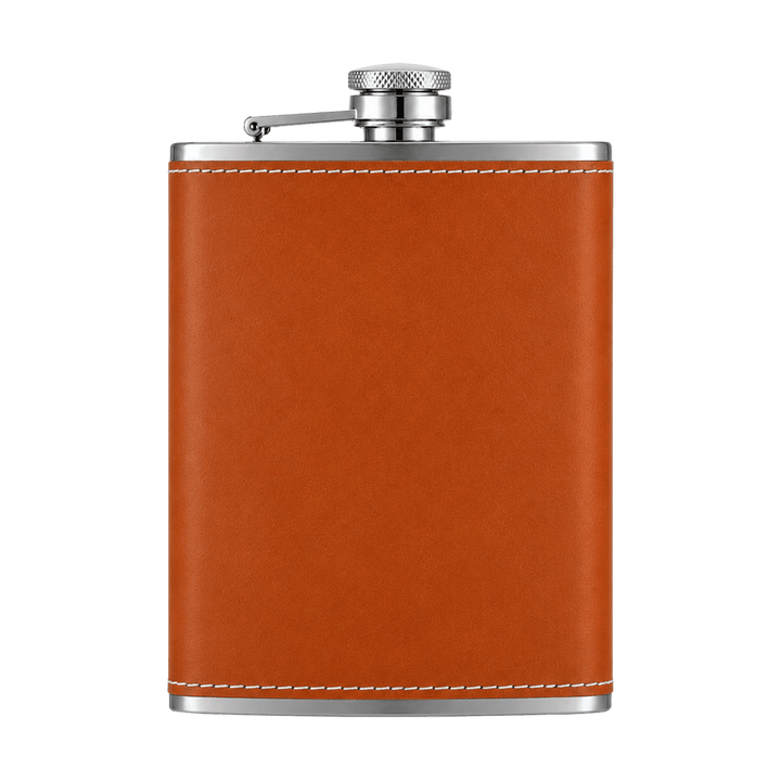 Personalized Laser Engraved Stainless Steel Whiskey Flask 8 oz