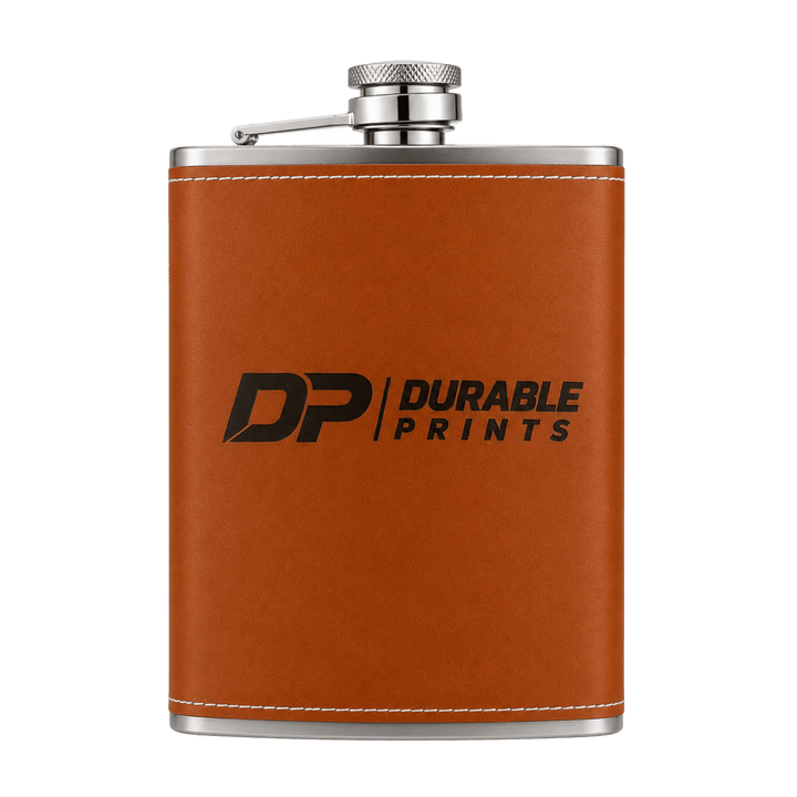 Personalized Laser Engraved Stainless Steel Whiskey Flask 8 oz
