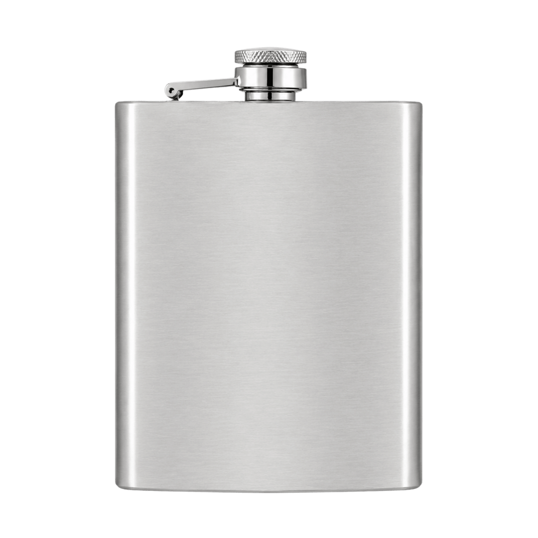 Personalized Laser Engraved Stainless Steel Whiskey Flask 8 oz