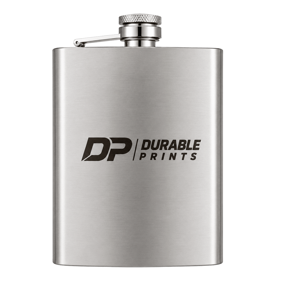 Personalized Laser Engraved Stainless Steel Whiskey Flask 8 oz