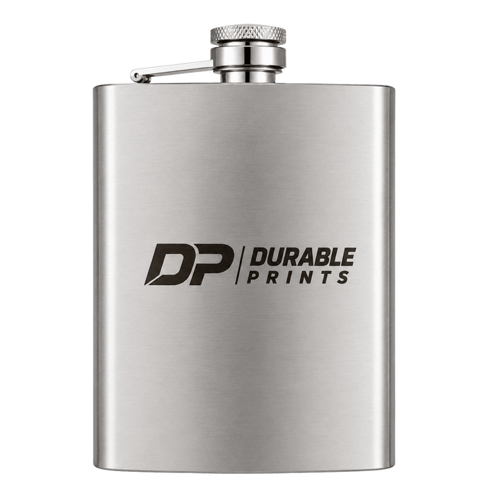 Personalized Laser Engraved Stainless Steel Whiskey Flask 8 oz