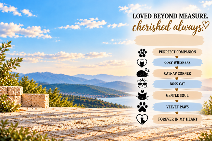 Personalized Cat Portrait Canvas | Custom Cat Photo &amp; Name Wall Art