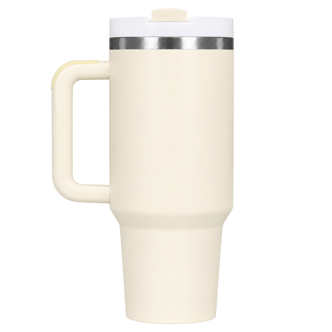 Personalized Laser Engraved 40 oz Stainless Steel Tumbler with Handle