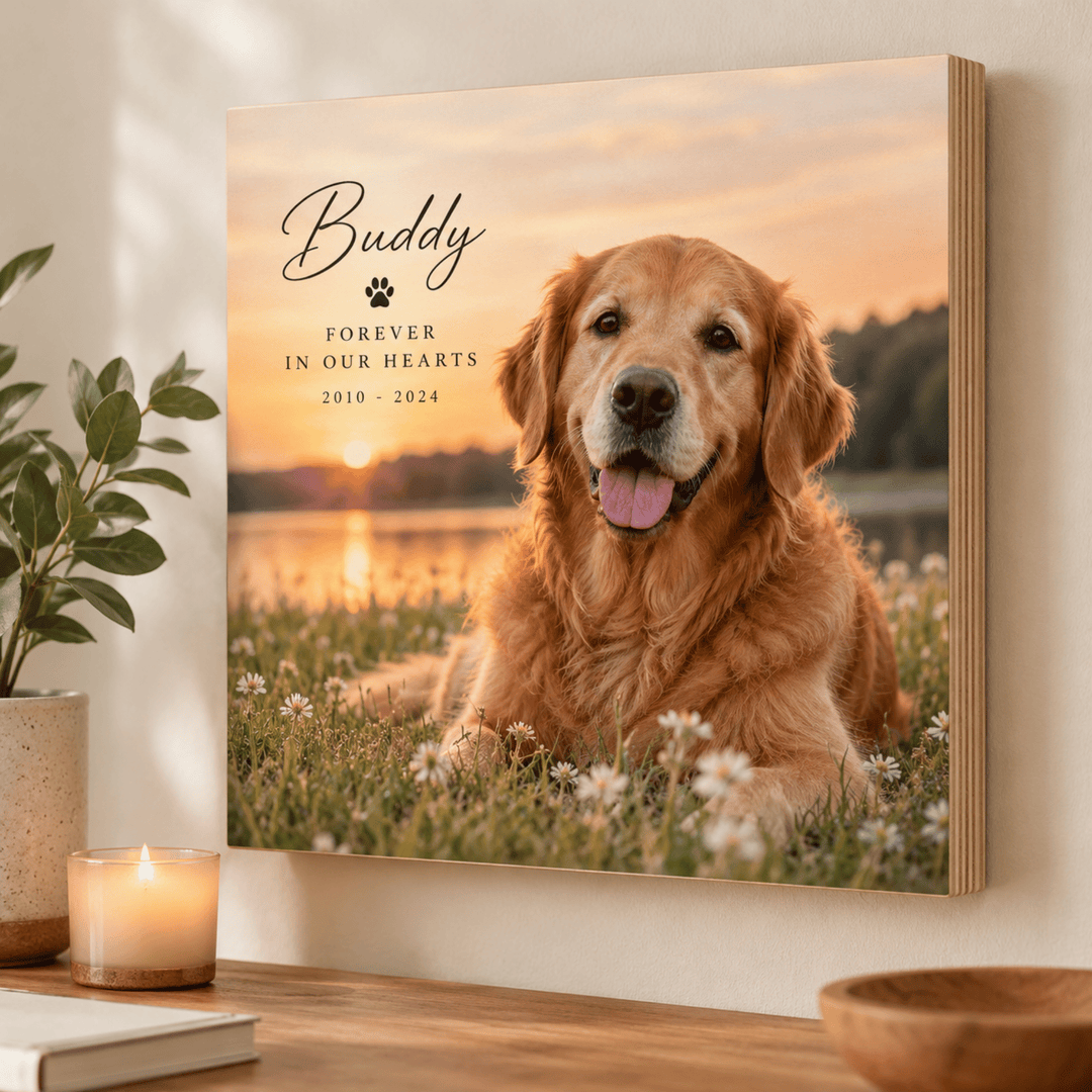 Personalized Photo on Baltic Birch Wood Block – Premium Matte Finish, 3/4" Thick, Ready to Hang