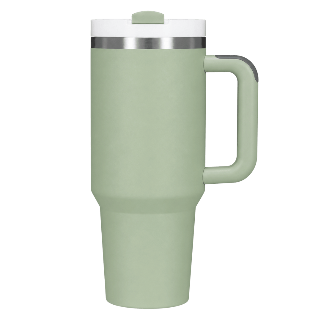 Personalized Laser Engraved 40 oz Stainless Steel Tumbler with Handle