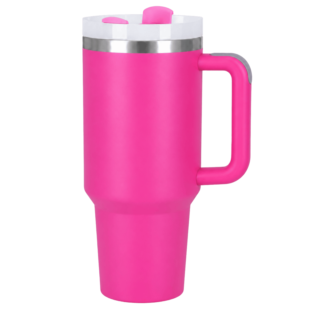 Personalized Laser Engraved 40 oz Stainless Steel Tumbler with Handle